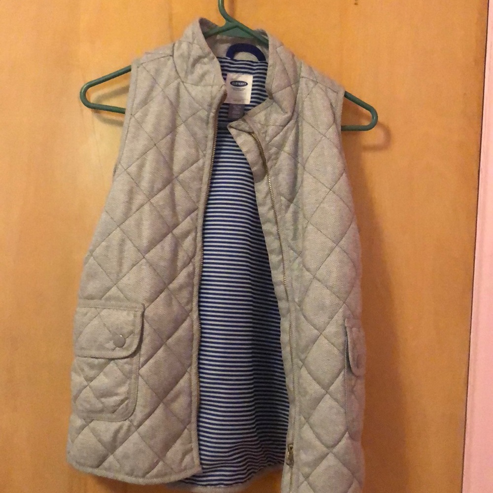 Gray sweater vest